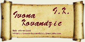 Ivona Kovandžić vizit kartica